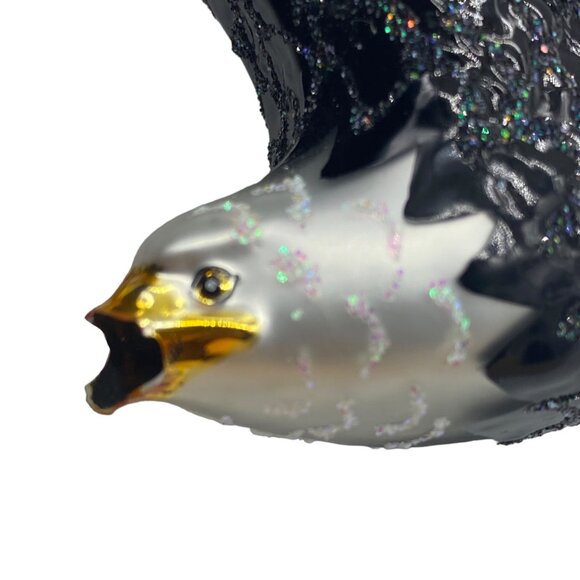 Old World Christmas Glass Eagle In Flight Ornament 2016 Edition Handcrafted FLAW - Picture 8 of 10